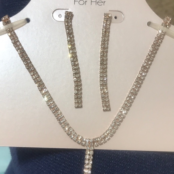 Neck/ Earrings Set BLUSH FOR HER Rose gold - Picture 14 of 14